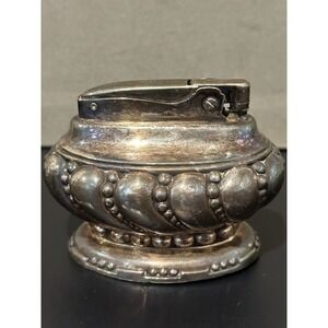 Antique Vintage 1950s Ronson Crown Silver Plated Table Lighter  Does Not Work